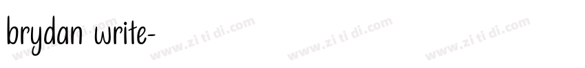 brydan write字体转换
